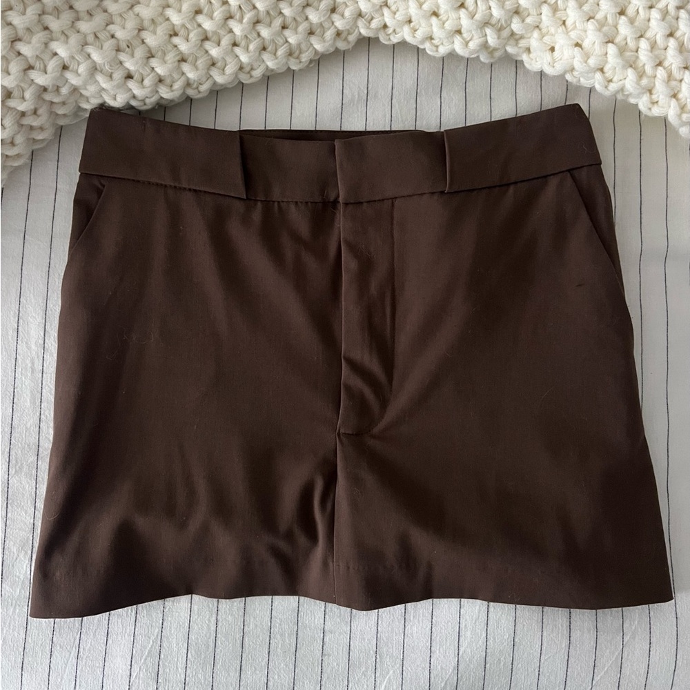 Zara Brown Mini Skort Size Medium